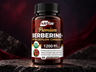 Frasco de Berberina Premium 1200 mg con canela de Ceilán, 60 cápsulas vegetales